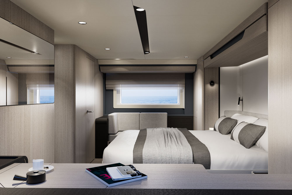 The optimized interior of the Sirena 60