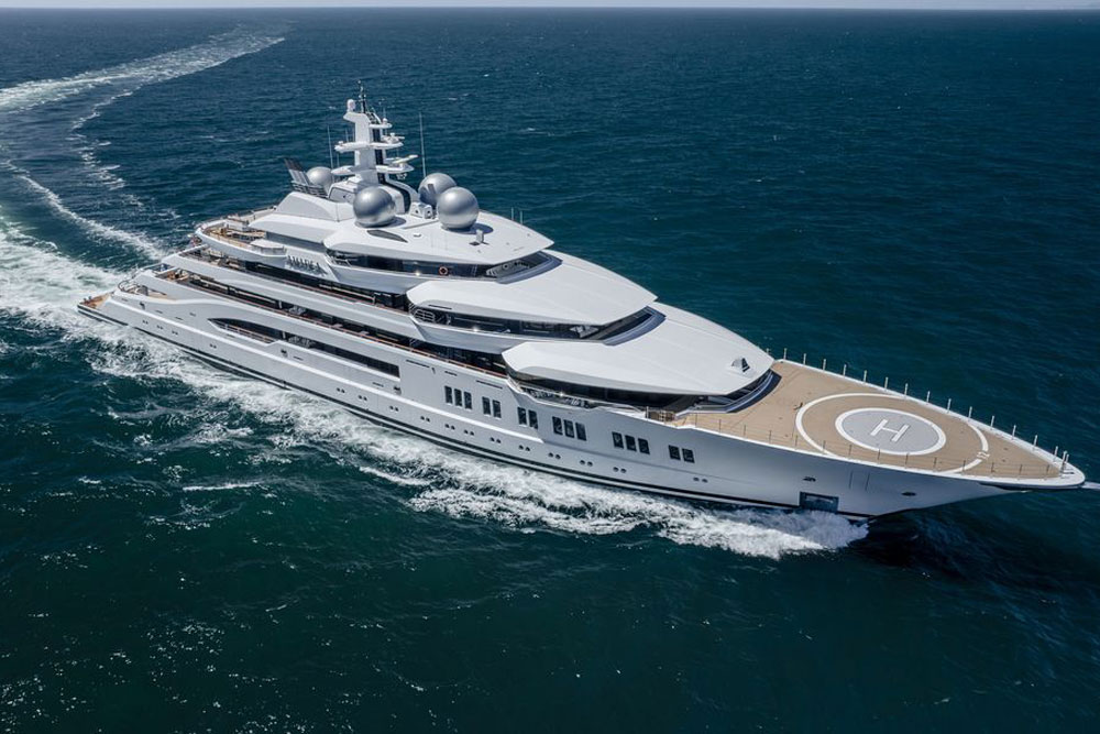 The seized ‘Amadea’ can be purchased at auction for a minimum bid of 10 million US dollars