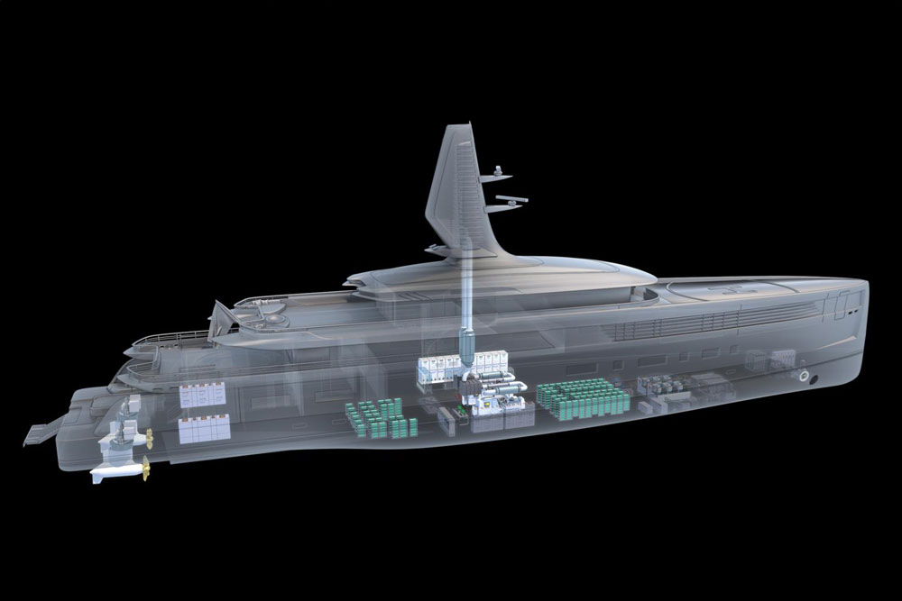 “Free as the sea itself” 3 NEON features a hybrid propulsion system with battery packs