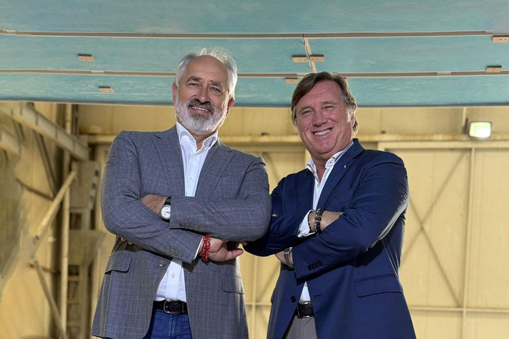 GX Superyachts founder Vladimir Zinchenko with new CCO Maurizio Magri