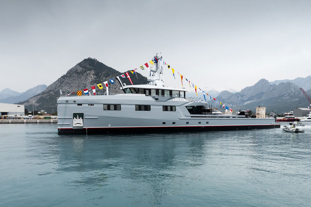 The 53-metre Yacht Support vessel