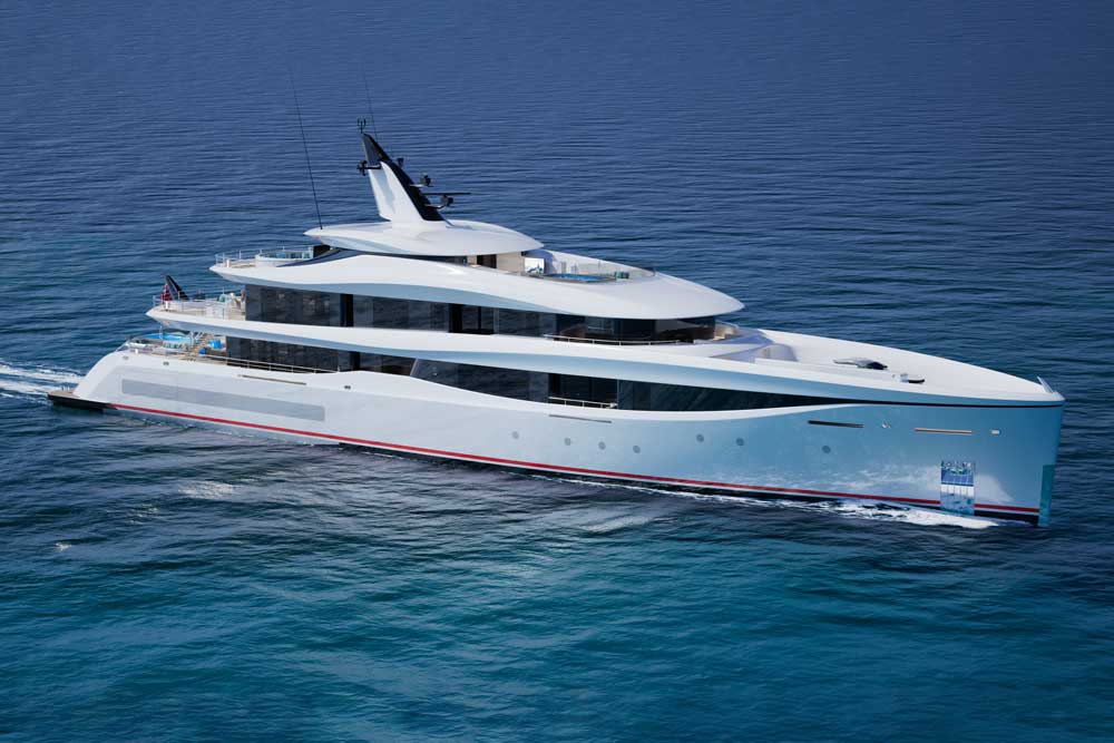 The "Aruby" is a 70 m long yacht concept (© Abeking & Rasmussen)