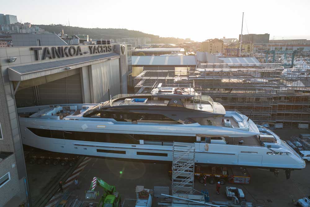 The Tankoa Yachts shipyard in Genoa