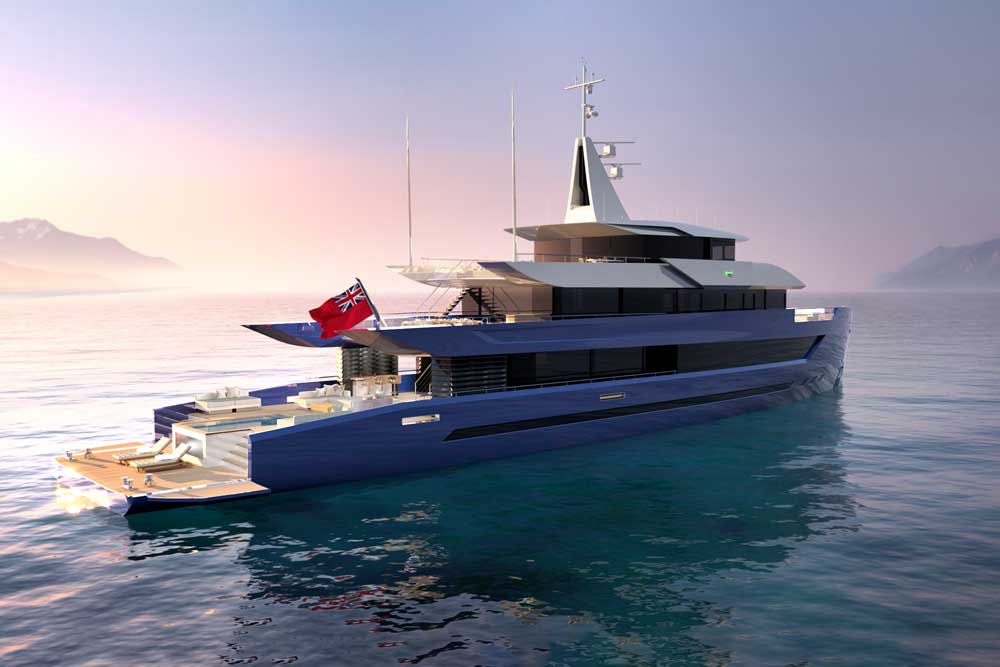 The first concept is a 50-metre yacht designed as a sub-500 GT platform