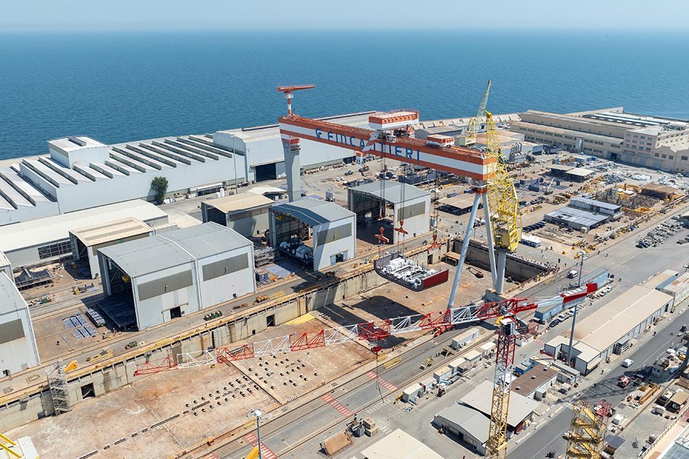 Fincantieri, start of construction, keel-laying, Four Seasons, Ancona, shipyard
