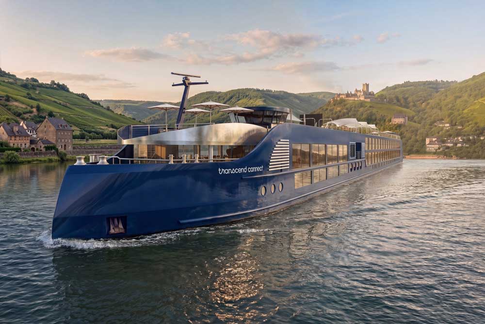 The 135 m yacht-inspired river cruise vessel