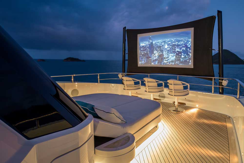 Videoworks integrated the AV, IT and communications systems aboard the 67-metre “Amor à Vida” © Videoworks / Giorgio Baroni