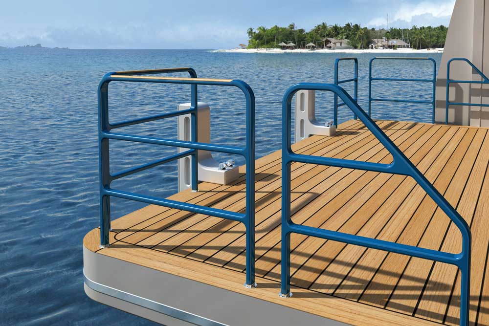 Multiguard railing system for superyachts (© Multiplex)