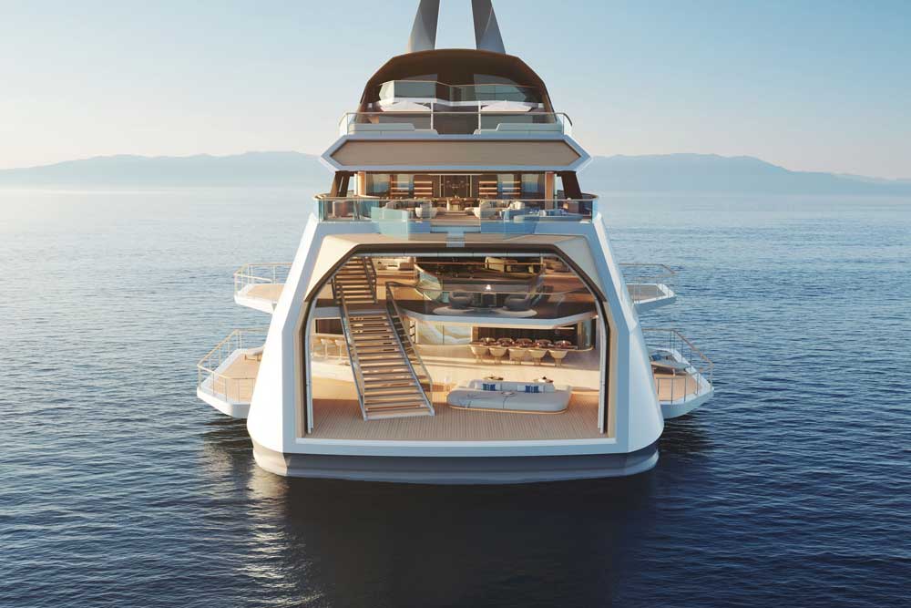 ‘Hive’ concept at anchor (© Feadship)