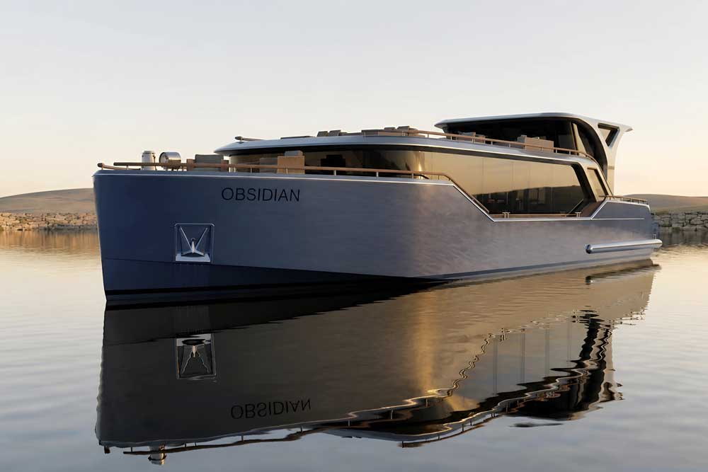 River Yacht: As part of the “Contemporary Barge” project, four yacht models have been presented, including the "Obsidian" pictured here (© Gian Paolo Nari)