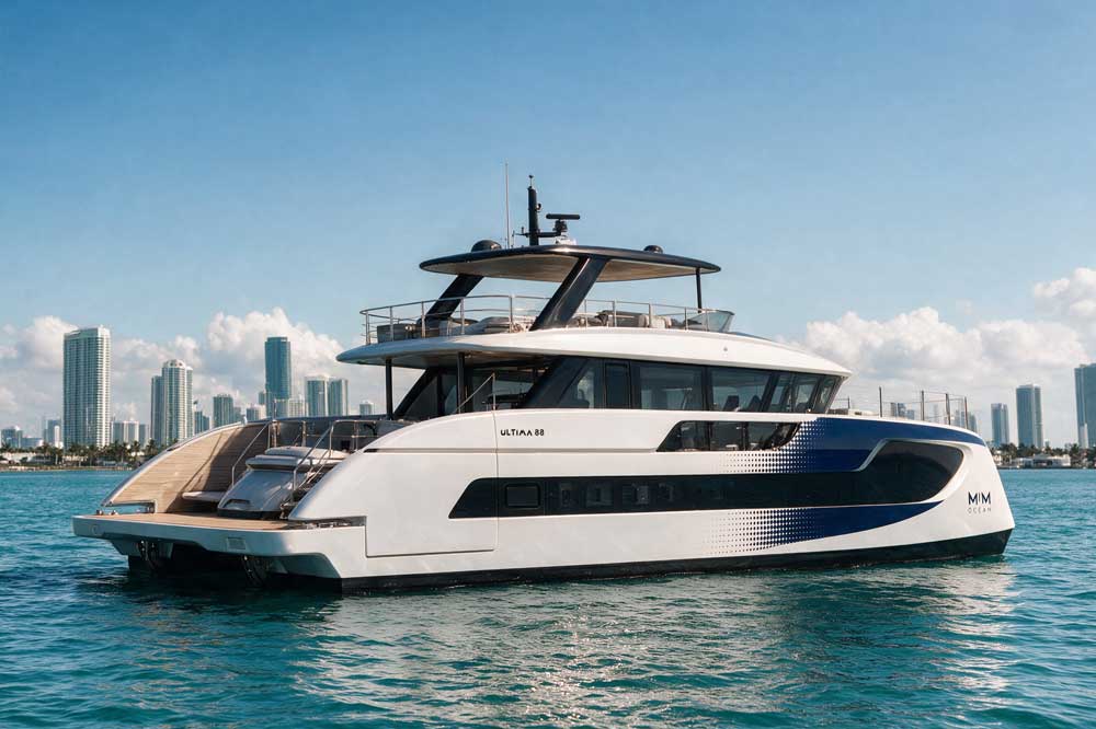 First Lewandowski, now Messi 1 Die Ultima 88 hat eine Länge von rund 29 m (© Sunreef Yachts)